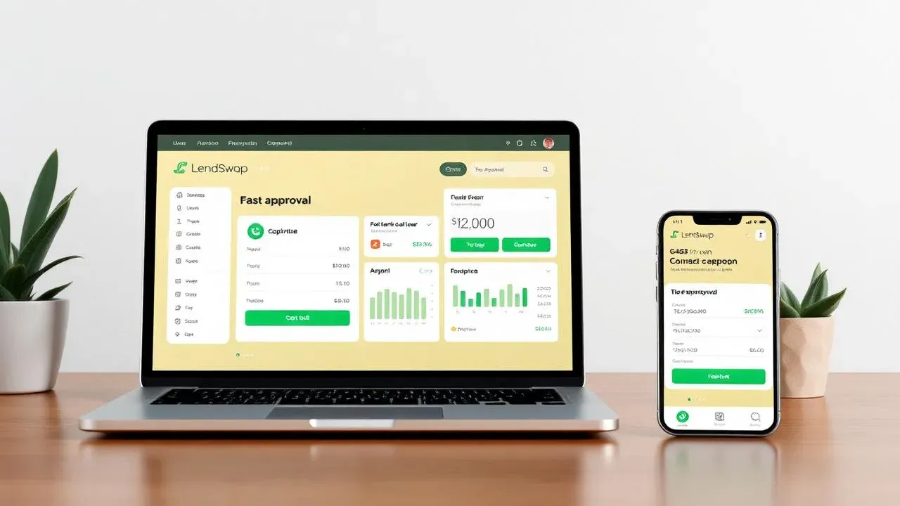 Proceso rápido de préstamo LendSwap en pantalla