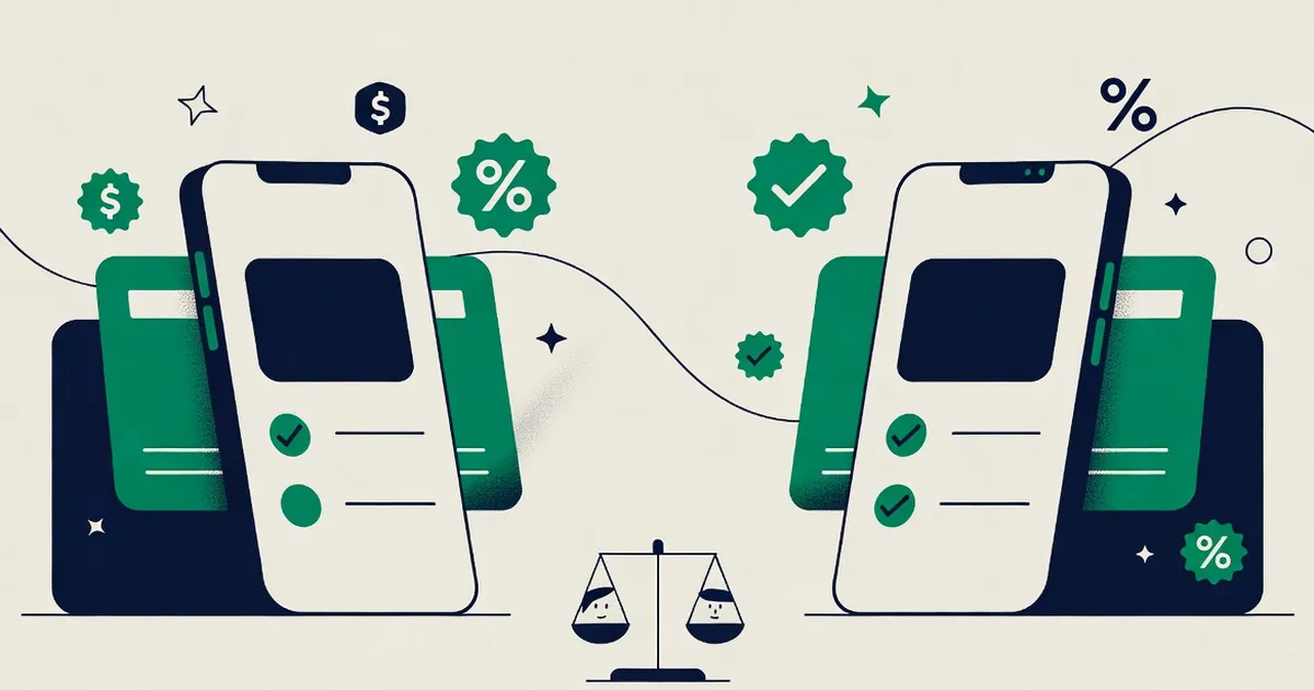 Comparativa Creditea vs Avafin: ilustración del análisis frente a frente de préstamos en línea