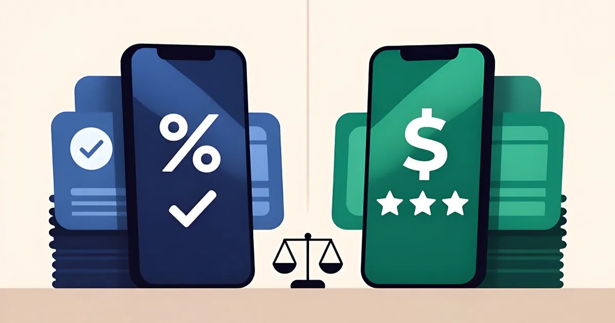 Comparativa Kueski vs Creditea: ilustración del análisis frente a frente de préstamos en línea